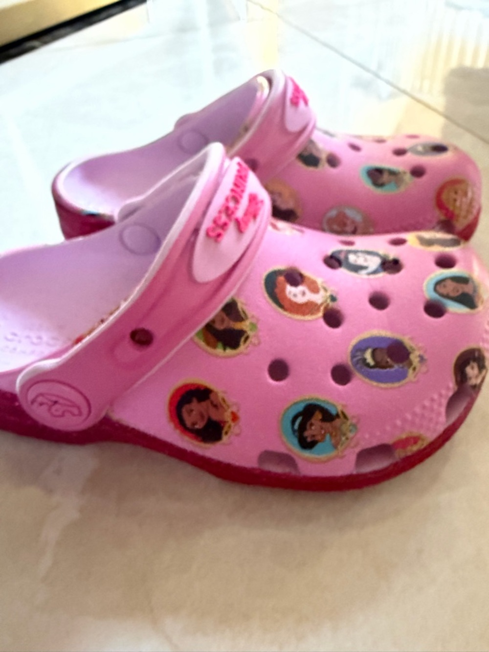 CROCS Pink Kids Character Slip-On Clog Sandals